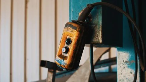 Authentic Mechanic Workshop Tool Wall and Workbench Detail Stock Photos