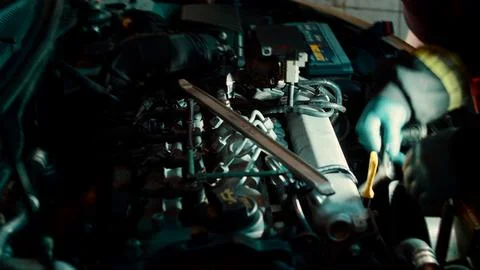 Authentic Mechanic Workshop Tool Wall and Workbench Detail Stock Photos