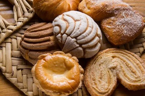 Authentic mexican sweet bread Stock Photos