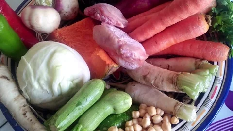 Authentic Moroccan couscous, the easy way to prepare, part 1 Stockbeeldmateriaal 159724655