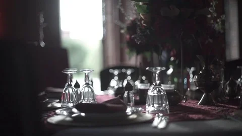 Authentic Moroccan Dinner Christmas dinner table decoration Holidays Concept Stock Footage 81372859