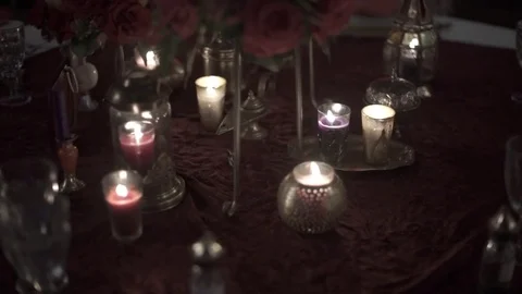 Authentic Moroccan Dinner Christmas dinner table decoration Holidays Concept Stock Footage 81372902
