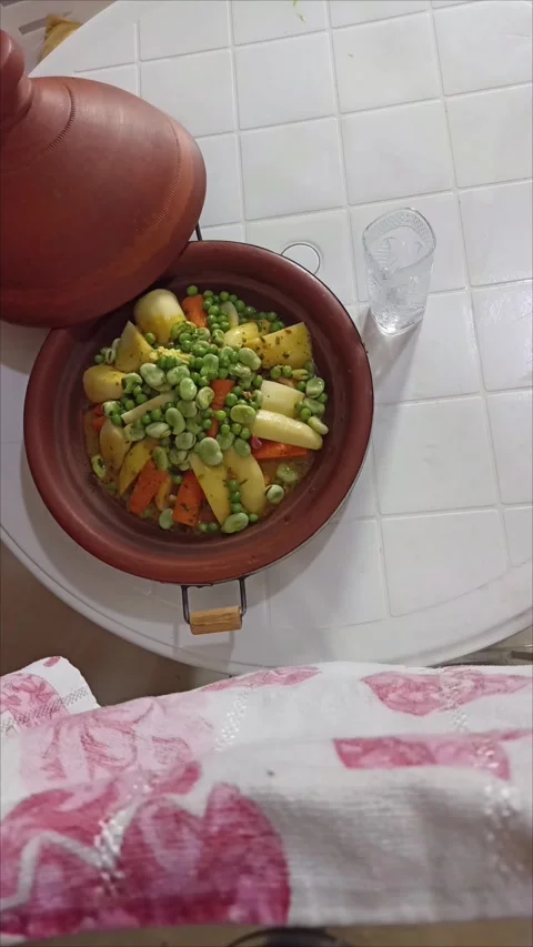 Authentic Moroccan Vegetable Tajine Preparation - Part 8 Stock Footage 333682545