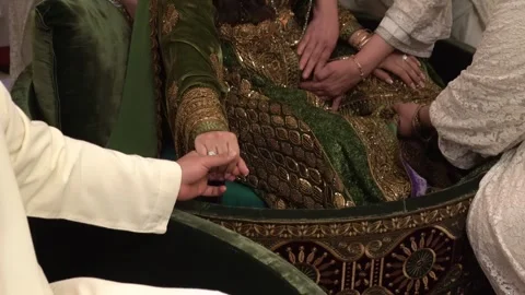 Authentic Moroccan Wedding Celebration in Traditional Attire  December 12, 2025 Stock Footage 323499498