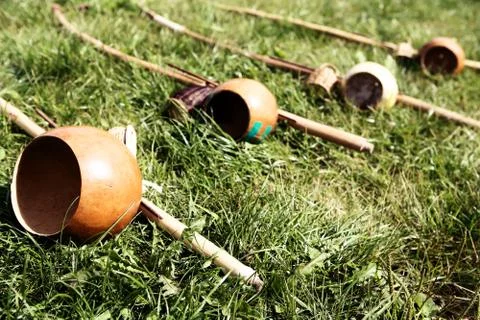 Authentic musical instruments Stock Photos