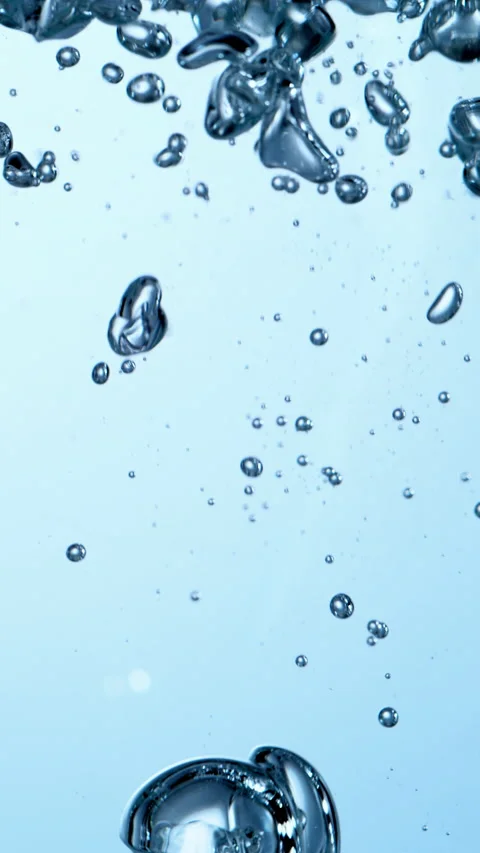 Authentic Natural Underwater Gas Bubble Loop Background in Vertical Macro C.. 스톡 동영상 234876818