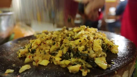 Authentic Northern Thai Pickled Mustard Greens Salad Stock Footage 338027510