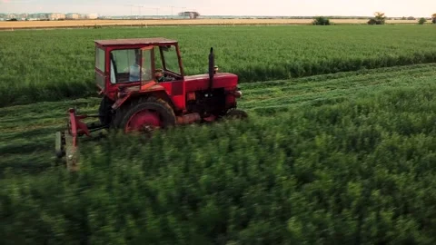 Authentic old tractor still operating Stock Footage 247245401