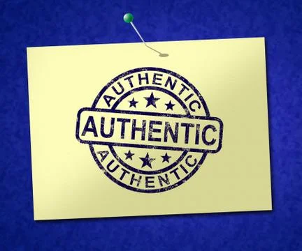 Authentic or genuine product concept icon representing real thin Stock Illustration