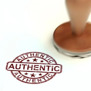 Authentic or genuine product concept icon representing real thin Stock Illustration