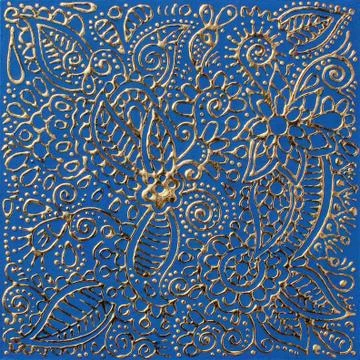 Authentic original handmade craftwork painting Stock Illustration