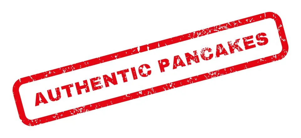 Authentic Pancakes Rubber Stamp 스톡 일러스트