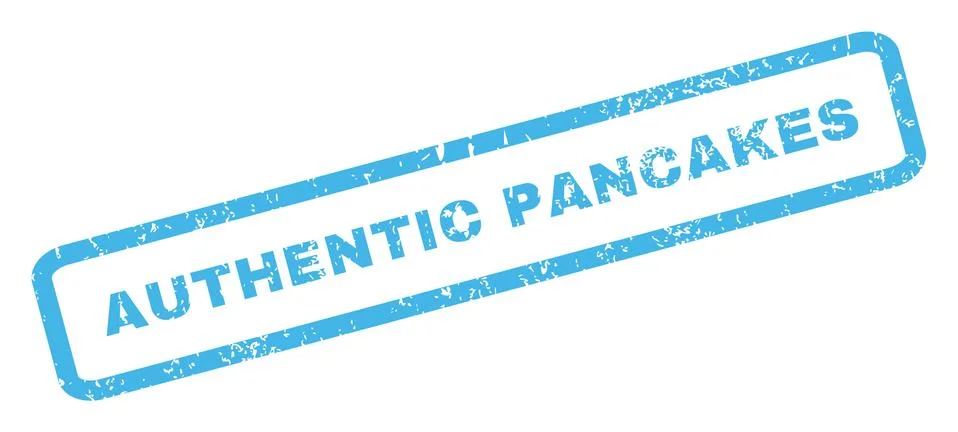 Authentic Pancakes Rubber Stamp 스톡 일러스트