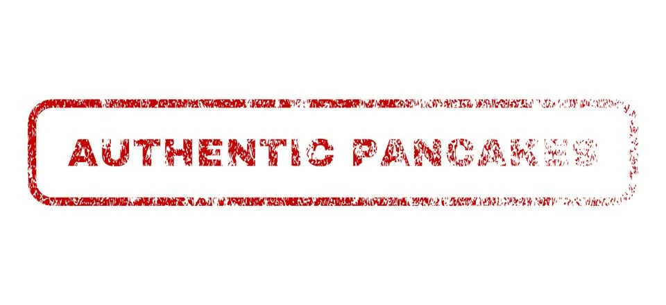 Authentic Pancakes Rubber Stamp 스톡 일러스트