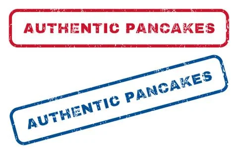 Authentic Pancakes Rubber Stamps Illustrazione stock