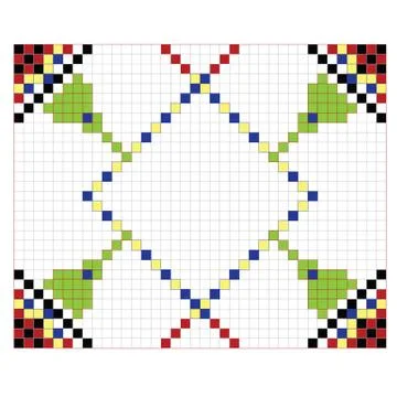 Authentic pattern square Stock Illustration