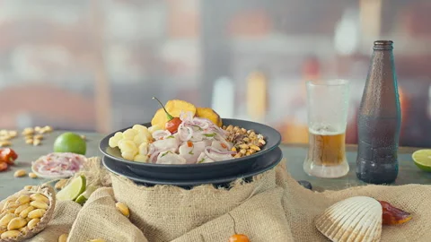 Authentic Peruvian Ceviche Video stock 341437979