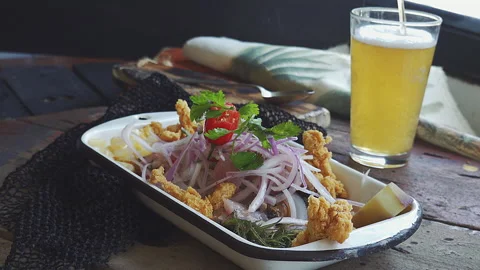 Authentic Peruvian Ceviche Video stock 341438122