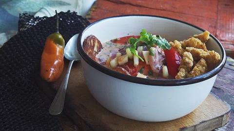 Authentic Peruvian Ceviche Stock Footage 341438127