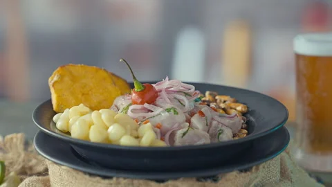 Authentic Peruvian Ceviche Vídeo Stock 344981134
