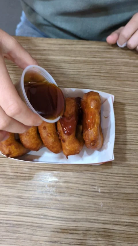 Authentic Peruvian picarones dessert 스톡 동영상 317267278