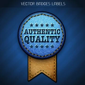 Authentic quality label Stock Illustration