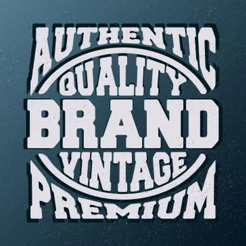Authentic quality vintage stamp Stock Illustration