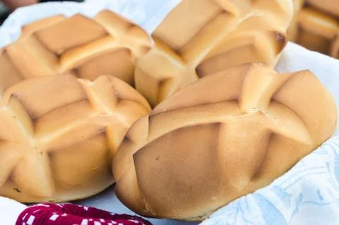 Authentic rustic bread in a basket Photos