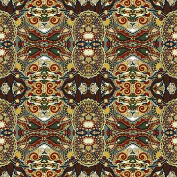 Authentic seamless floral geometric pattern, ethnic ukrainian ba Stock Illustration