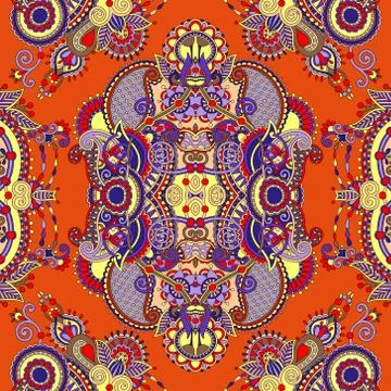 Authentic seamless floral geometric pattern Stock-Illustration