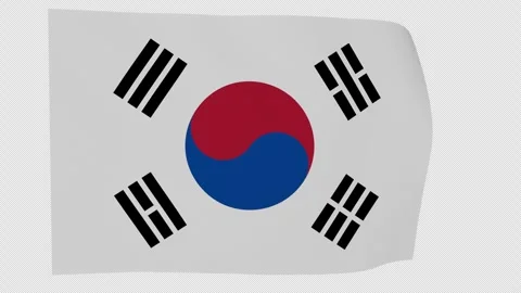 Authentic Seamless South Korea Loop Alpha Channel 库存影片 342925463