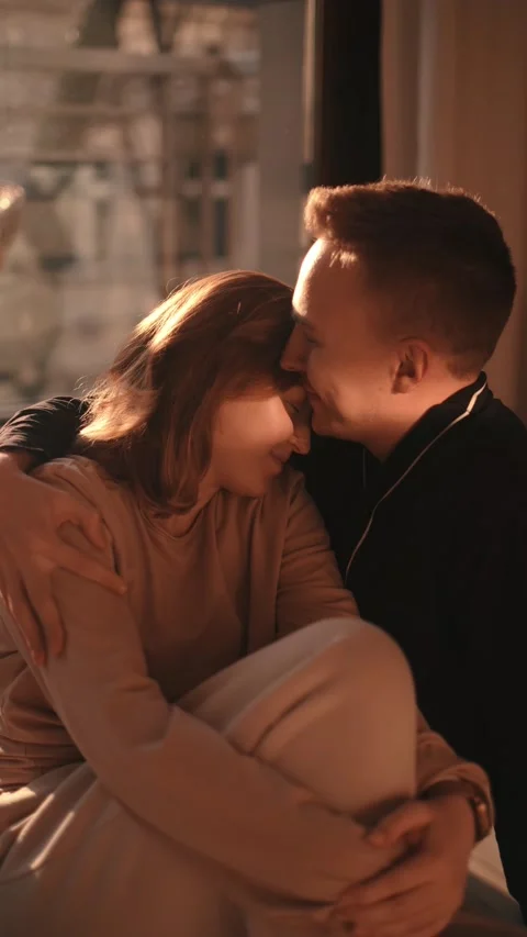 Authentic shot of young happy smiling married couple Stock Footage 195992230