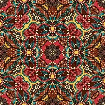 Authentic silk neck scarf or kerchief square pattern design in u Stock Illustration