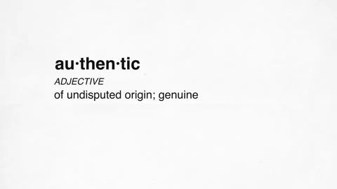 Authentic simple word definition animation white background Stock Footage 273545837