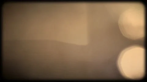 Authentic Super 8 Soft Film Frame with Bokeh for Retro Vintage Effect. Sepia Stock Footage 155485482
