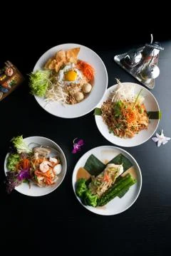 Authentic Thai Dishes Stock Photos