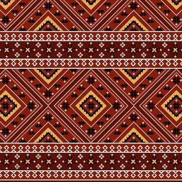 Authentic Thai Fabric Pattern,Cultural Home Decor,Thai Silk,Tribal Textile Stock Illustration