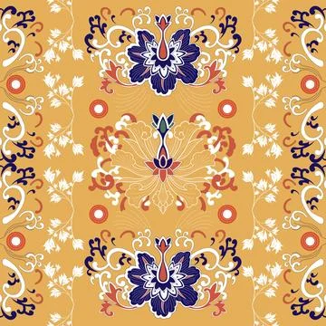 Authentic Thai Fabric Pattern,Cultural Home Decor,Thai Silk,Tribal Textile Stock Illustration
