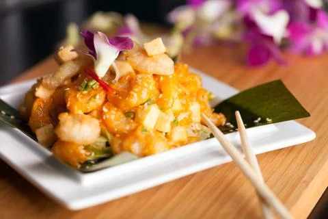 Authentic Thai Shrimp Dish Stock Photos