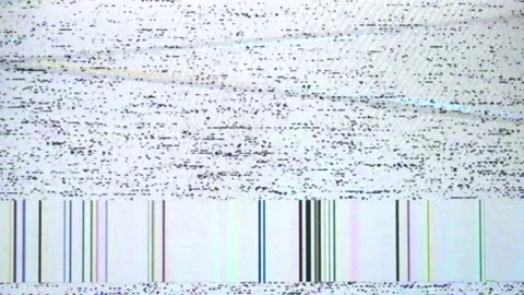 Authentic VHS glitch analog frame for vintage effects with digital video Stock Footage
