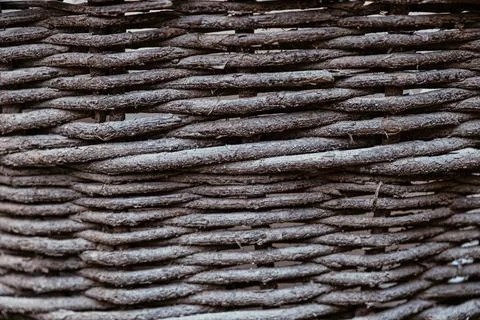 Authentic wicker fence Stock Photos