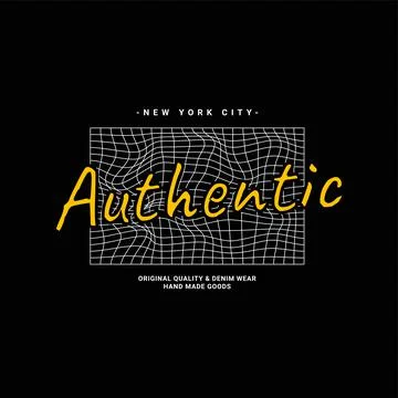 Authentic writing design, suitable for screen printing t-shirts, clothes, app Stock Illustration