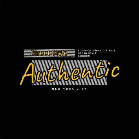 Authentic writing design, suitable for screen printing t-shirts, clothes, app Stock Illustration