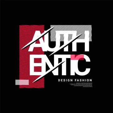 Authentic writing design, suitable for screen printing t-shirts Illustrazione stock