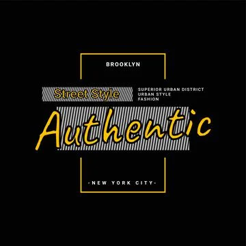 Authentic writing design, suitable for screen printing t-shirts, clothes Stock Illustration