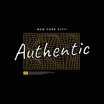 Authentic writing design, suitable for screen printing t-shirts, clothes Stock Illustration