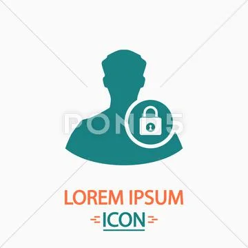 Authenticate computer symbol Stock Illustration