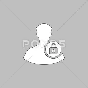 Authenticate computer symbol Stock Illustration