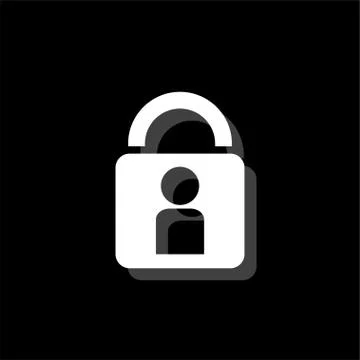 Authenticate icon flat Stock Illustration