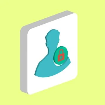 Authenticate, Login Simple vector icon. Illustration symbol design template f Stock Illustration